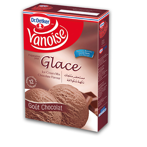 Préparation glace chocolat