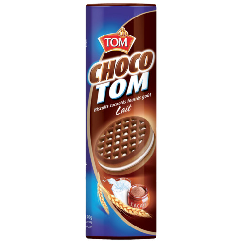 Biscuit fourré goût lait et caco