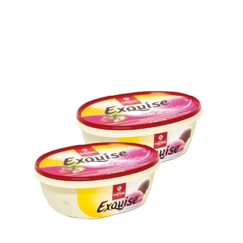 Lot de 2 barquettes glace fraise