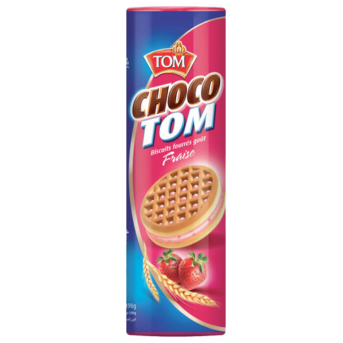 Biscuit fourré goût fraise