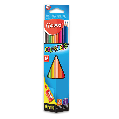 Pack de 12 crayons différents couleurs