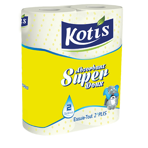 Lot de 2 rouleaux essuie-tout