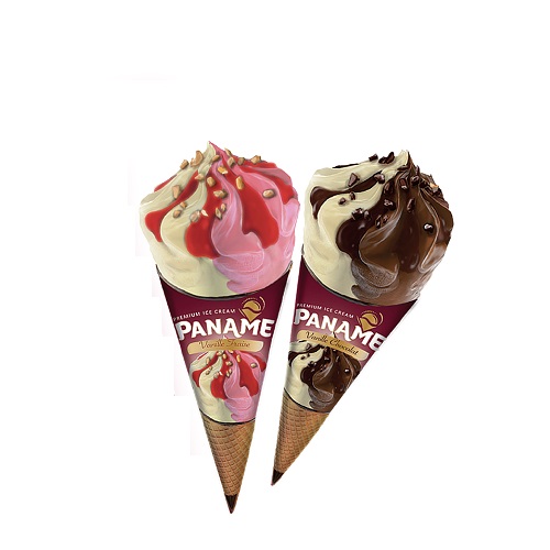 2 glaces vanille chocolat