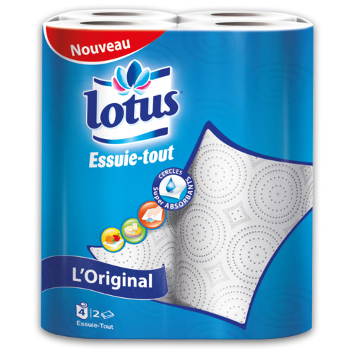 Lot de 4 rouleaux essuie-tout