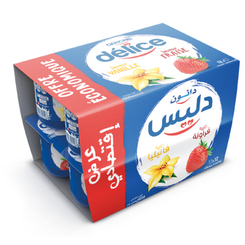 Lot aromatisé fraise vanille