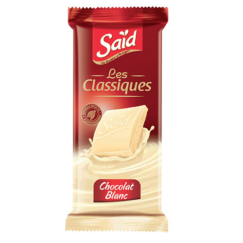 Tablette de chocolat blanc