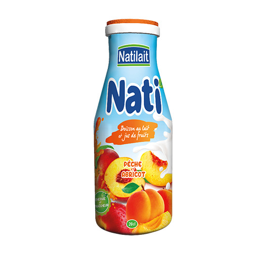 Boisson lactée pêche-abricot