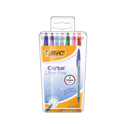 Lot de 7 stylos cristal ultra fine