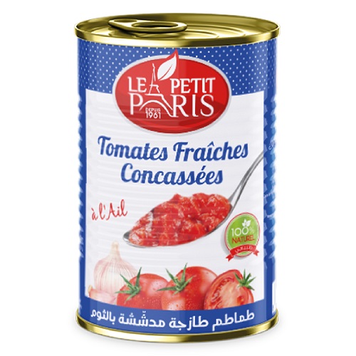 Tomates concassées à l''ail