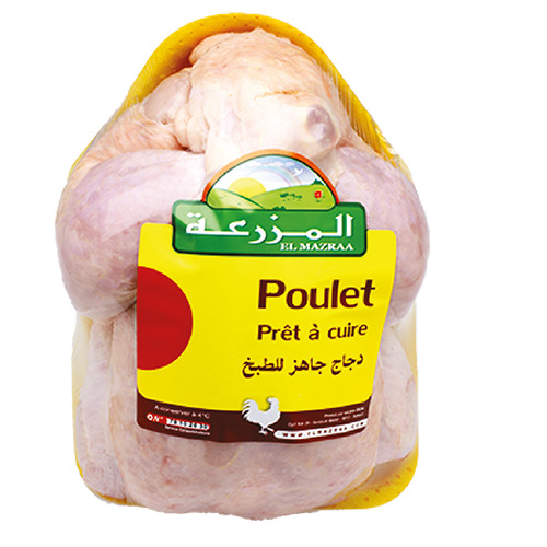 Poulet pack frais emballé