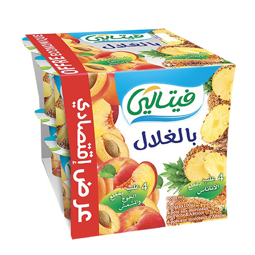 Pack brassé aux fruits 4 ananas avec 4 pèche abricot