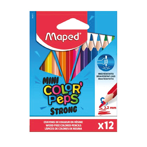 Lot de 12 crayons couleur