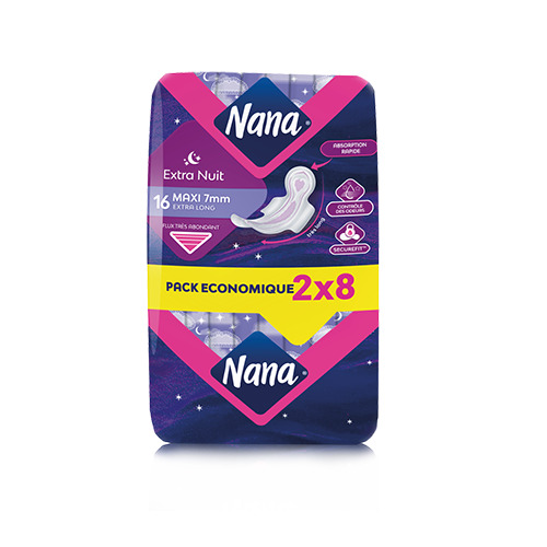 Pack de 2 serviette duo maxi extra nuit
