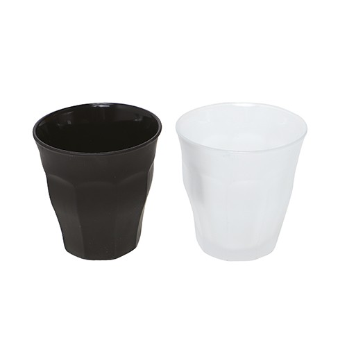 Lot de 4 verres noir et blanc