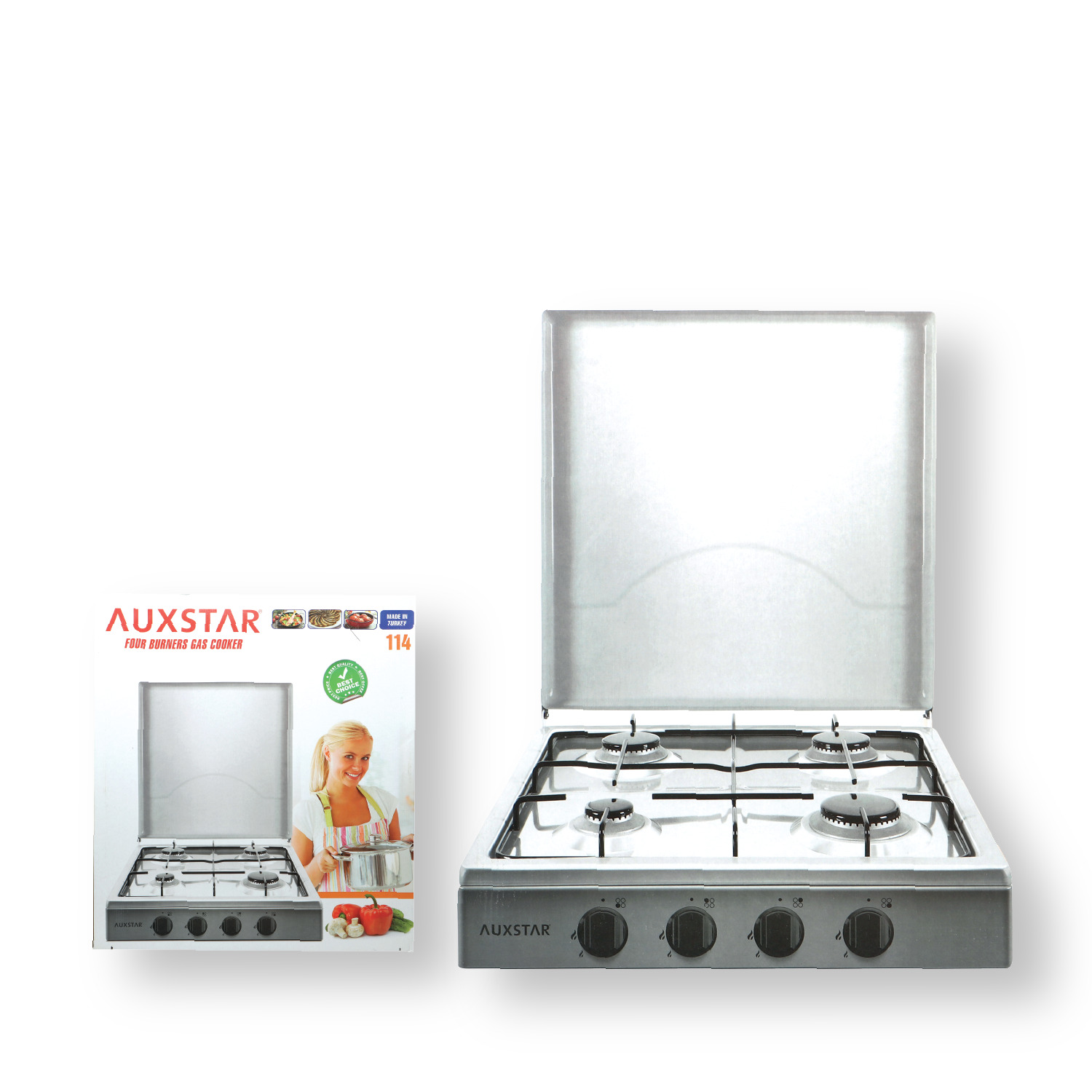 Gaz table de service inox gris