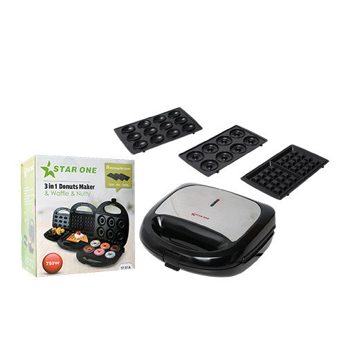 Appareil 3en1 gaufres donuts et zouza