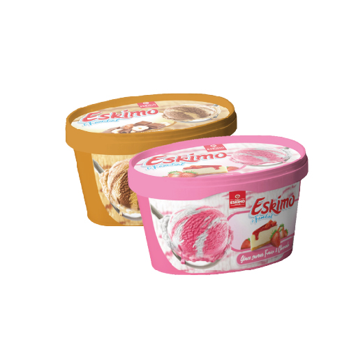 Lot 2 barquettes de glace menthe citron  