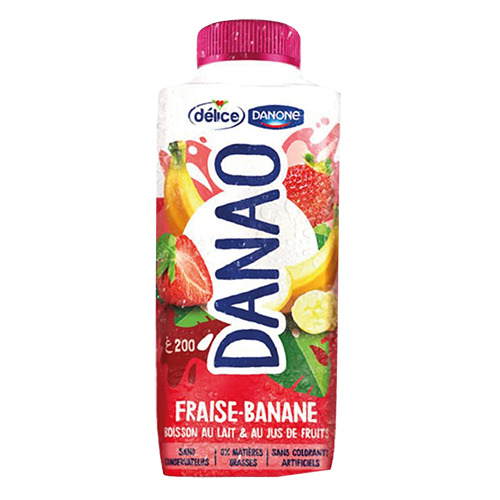 Boisson lacté fraise banane 