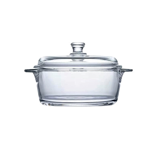 Casserole en verre avec couvercle  