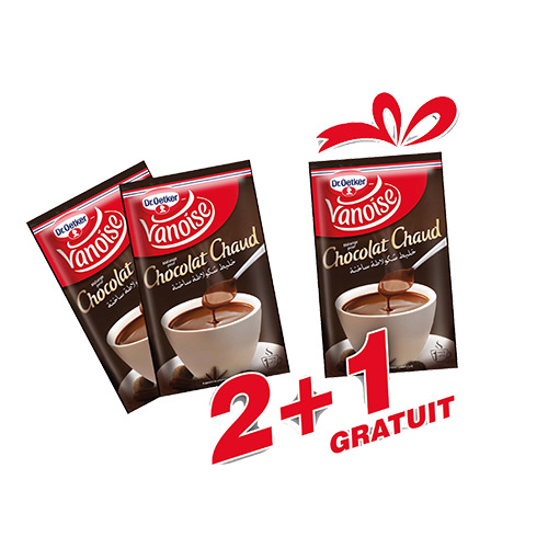 Lot de 2 chocolats chaud nature +1 gratuit
