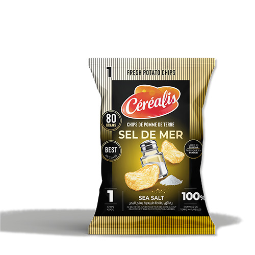 Chips de pomme de terre au sel de mer