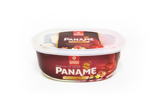 Lot de2 barquettes glaces fraise en fleurs